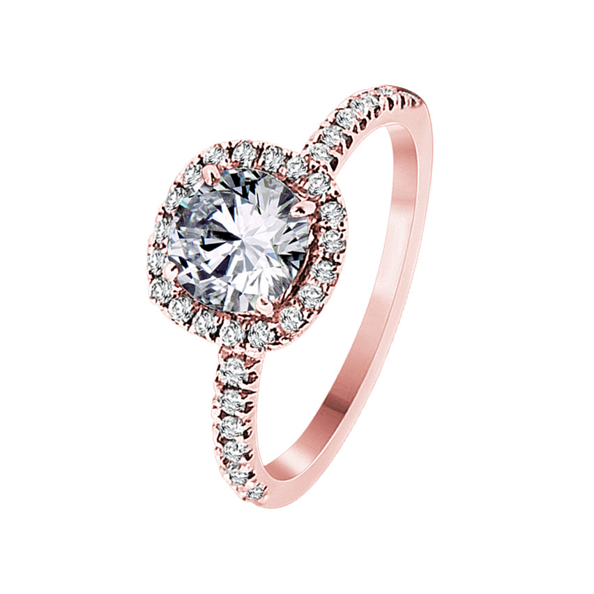 Ema Halo Diamond Engagement Ring