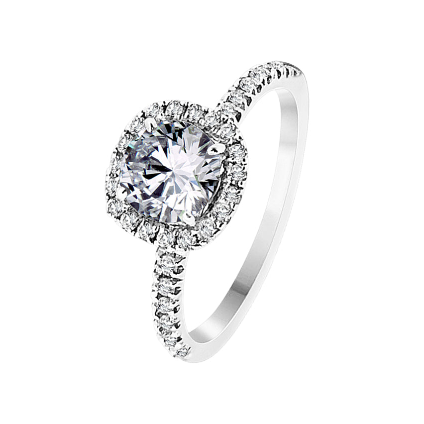 Ema Halo Diamond Engagement Ring