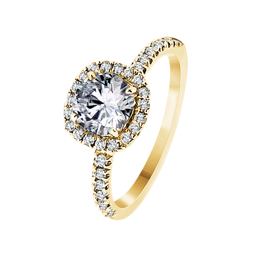 Ema Halo Diamond Engagement Ring