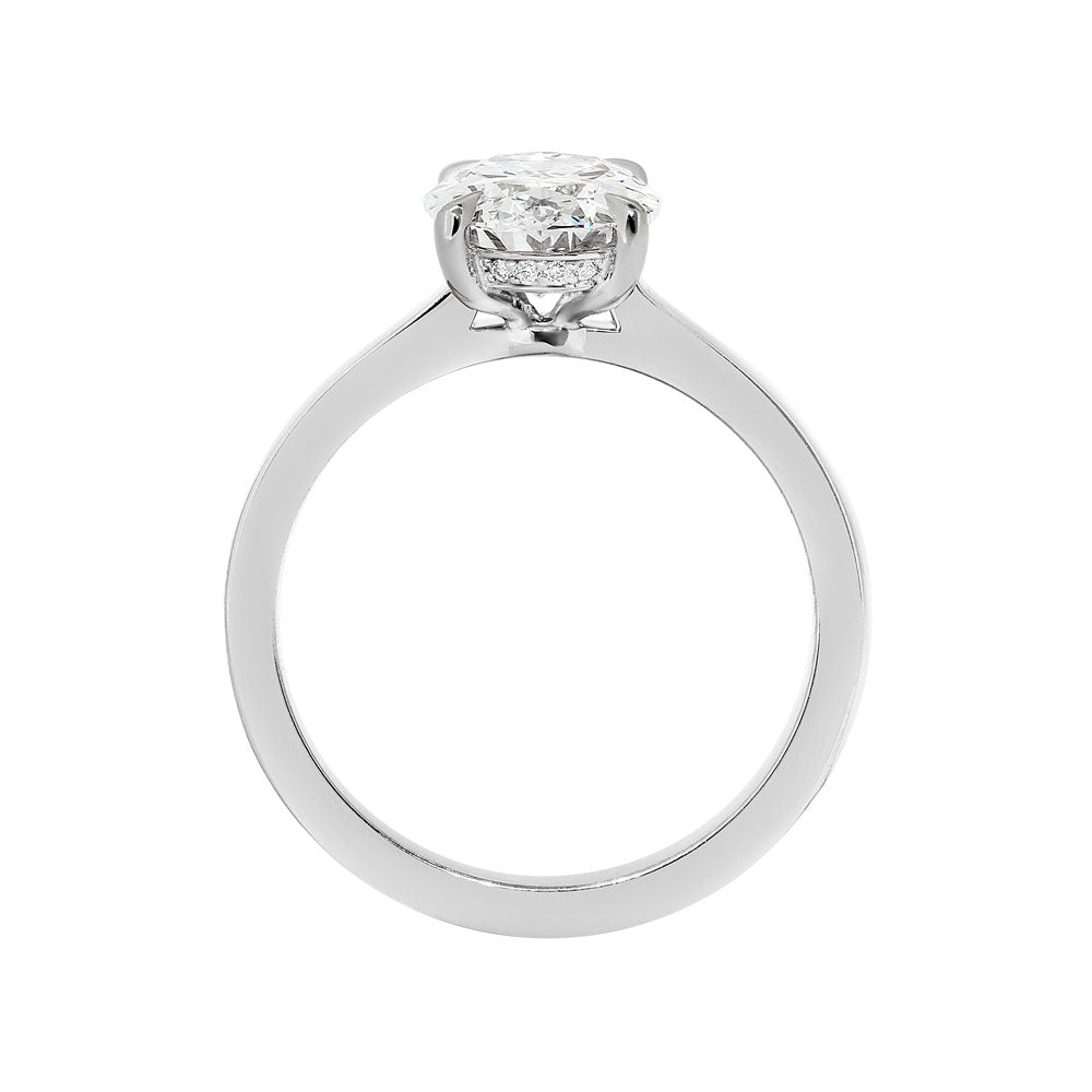 Frances Oval Solitaire Diamond Engagement Ring