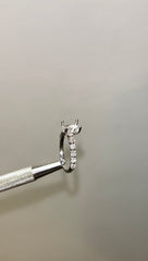Platinum Prestige: 1ct 3D Oval Center Stone with 0.65ct Side Stones Ring